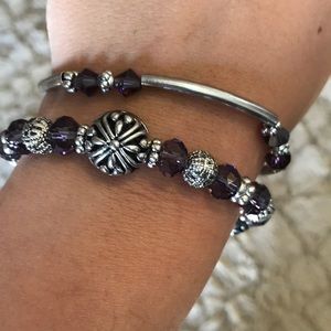 2 purple bracelet set